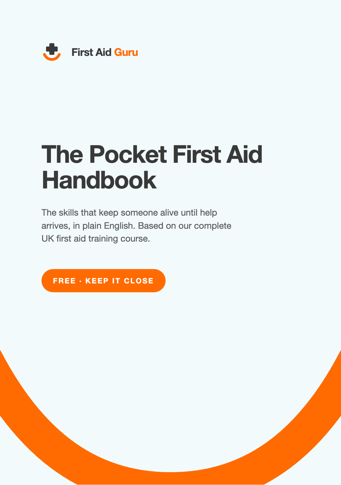 Cover of the First Aid Guru pocket handbook