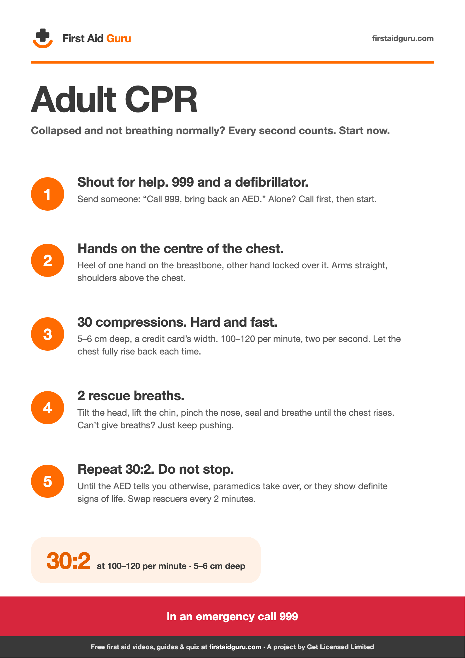 Adult CPR poster preview